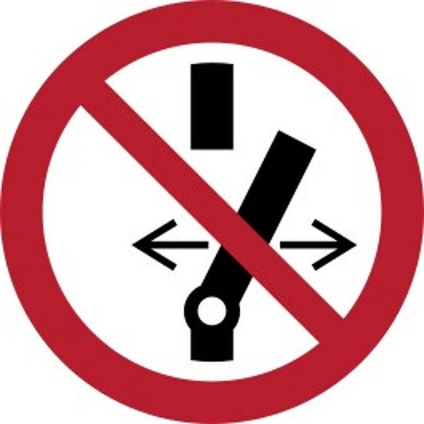 Aufkleber -  P031 Schalten verboten   - ISO DIN 7010 - Verbotszeichen - versch. Größen