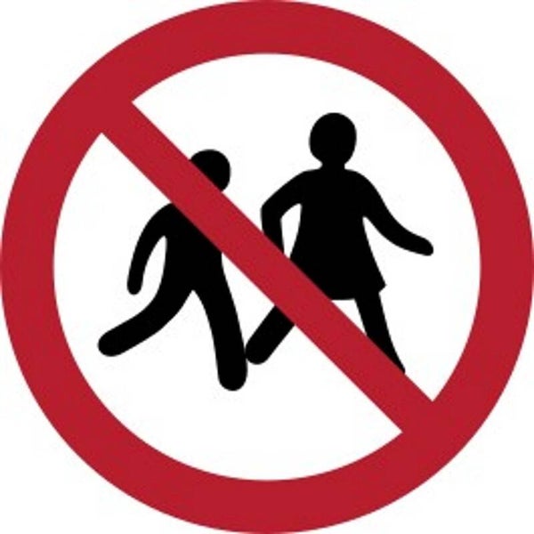 Aufkleber -  P036 Kein Zutritt für Kinder   - ISO DIN 7010 - Verbotszeichen - versch. Größen