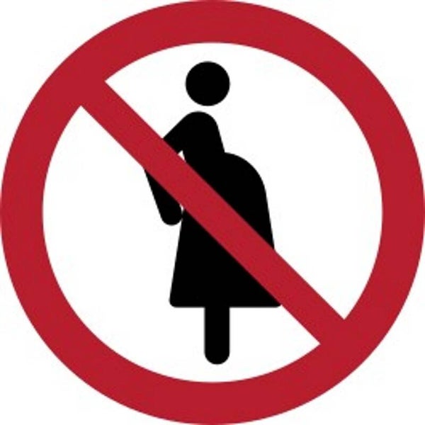 Aufkleber -  P042 Für schwangere Frauen verboten  - ISO DIN 7010 - Verbotszeichen - versch. Größen