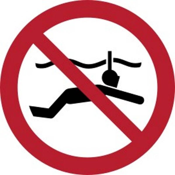 Aufkleber -  P050 Schnorcheln verboten  - ISO DIN 7010 - Verbotszeichen - versch. Größen