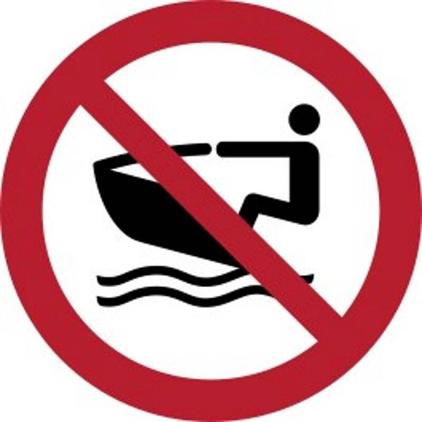 Aufkleber -  P057 Jet Ski verboten  - ISO DIN 7010 - Verbotszeichen - versch. Größen