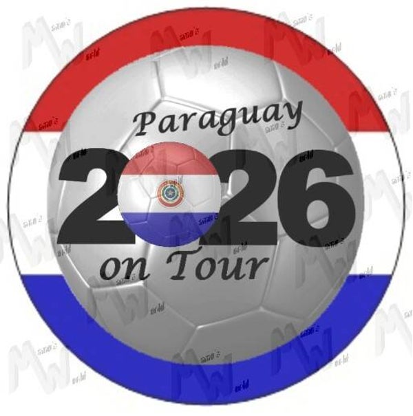 Aufkleber - Sticker - On Tour 2026 - Paraguay - 60 oder 90 mm Ø