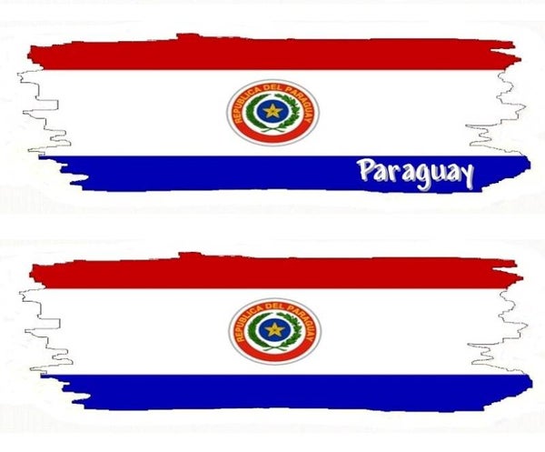 Aufkleber - Flagge - Paraguay - versch. Motive - 125x40 mm