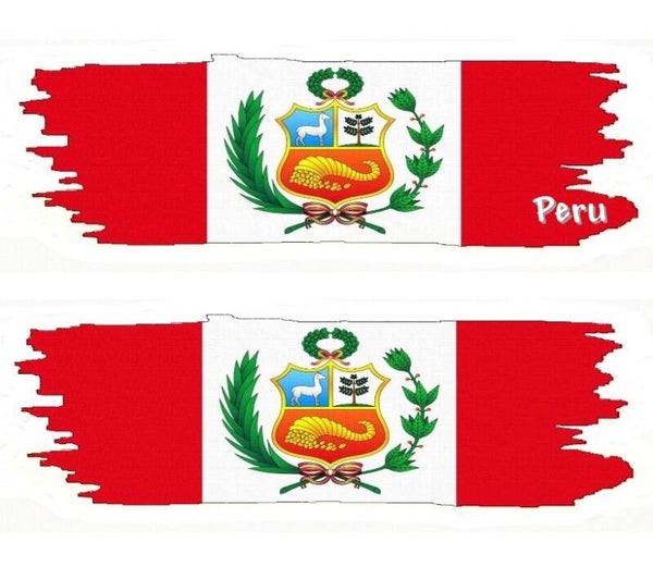 Aufkleber - Flagge - Peru - versch. Motive - 125x40 mm