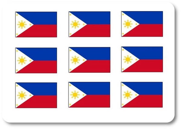 Aufkleber - Sticker -  Philippinen  Flagge - Set - 18 Stück - 25x15