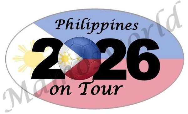 Aufkleber - Sticker - On Tour 2026 - Philippinen - versch. Größen - Oval