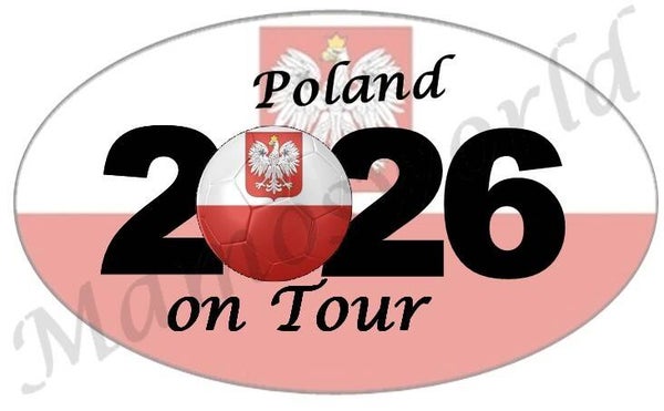 Aufkleber - Sticker - On Tour 2026 - Polen - versch. Größen - Oval