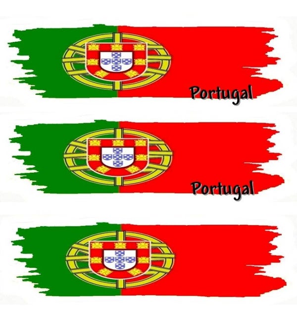 Aufkleber - Flagge - Portugal - versch. Motive - 125x40 mm