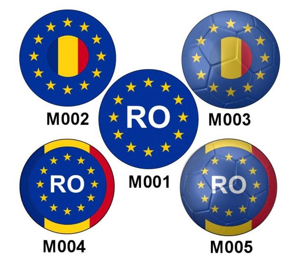 Aufkleber - Rund - Rumänien - Europäische Union - versch. Motive