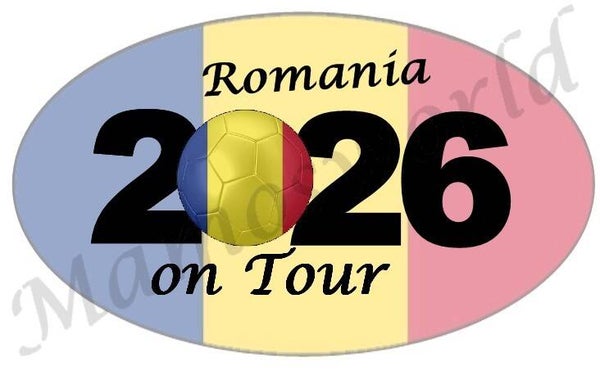 Aufkleber - Sticker - On Tour 2026 - Rumänien - versch. Größen - Oval