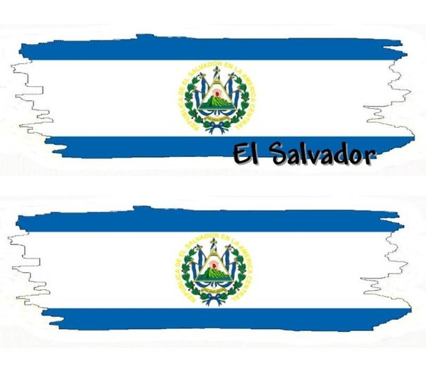 Aufkleber - Flagge - El Salvador - versch. Motive - 125x40 mm