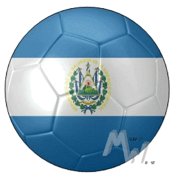 Aufkleber - Sticker - Fußballflagge Rund - El Salvador - versch. Größen
