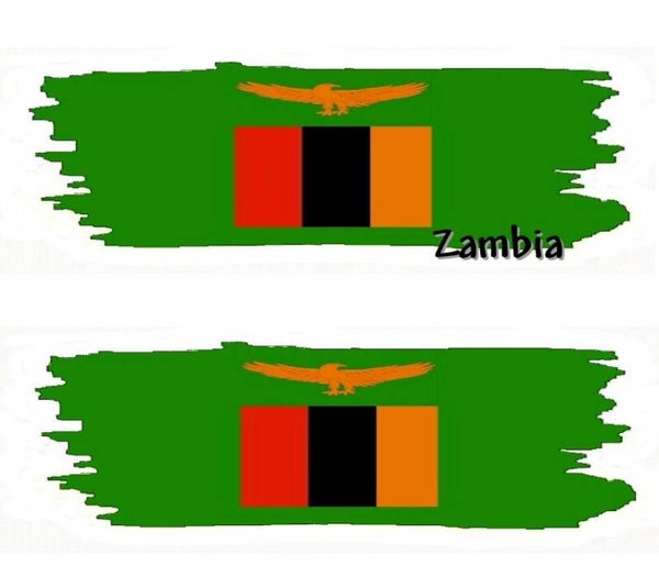 Aufkleber - Flagge - Sambia - versch. Motive - 125x40 mm
