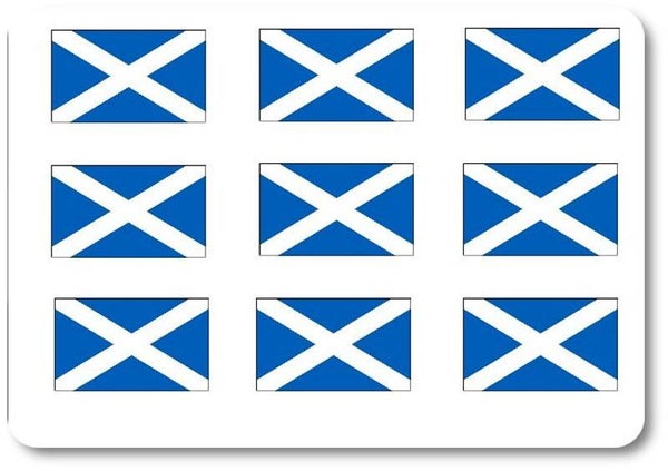 Aufkleber - Sticker - Schottland Flagge - Set - 18 Stück - 25x15 mm