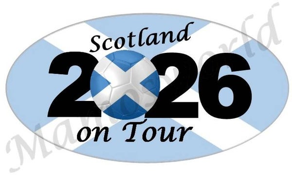Aufkleber - Sticker - On Tour 2026 - Schottland - versch. Größen - Oval