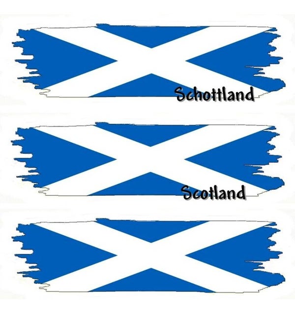 Aufkleber - Flagge - Schottland - versch. Motive - 125x40 mm