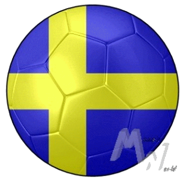 Aufkleber - Sticker - Fußballflagge Rund - Schweden - versch. Größen