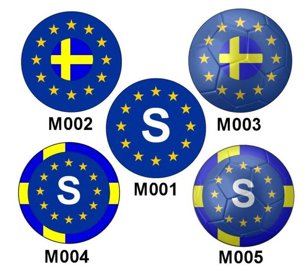 Aufkleber - Rund - Schweden - Europäische Union - versch. Motive