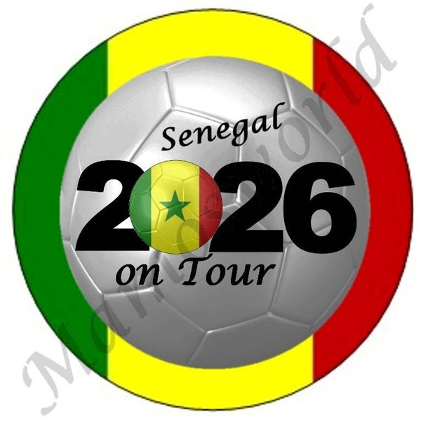 Aufkleber - Sticker - On Tour 2026 - Senegal - 60 oder 90 mm Ø