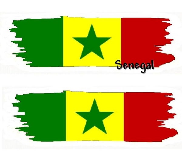 Aufkleber - Flagge - Senegal - versch. Motive - 125x40 mm