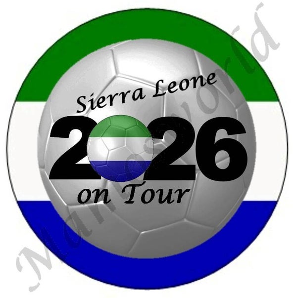 Aufkleber - Sticker - On Tour 2026 - Sierra Leone - 60 oder 90 mm Ø