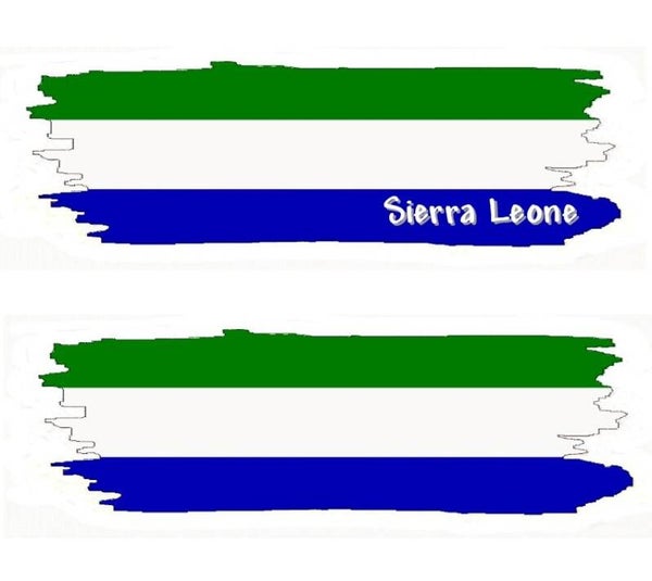 Aufkleber - Flagge - Sierra Leone - versch. Motive - 125x40 mm