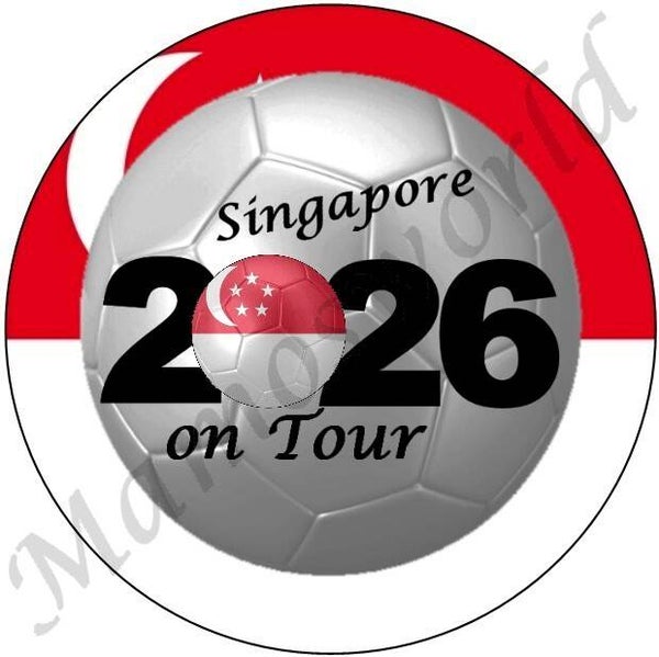 Aufkleber - Sticker - On Tour 2026 - Singapur - 60 oder 90 mm Ø