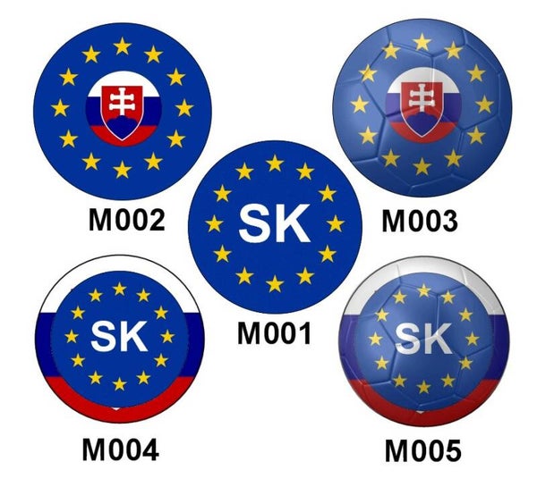 Aufkleber - Rund - Slowakei - Europäische Union - versch. Motive