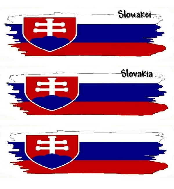 Aufkleber - Flagge - Slowakei - versch. Motive - 125x40 mm