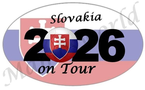 Aufkleber - Sticker - On Tour 2026 - Slowakei - versch. Größen - Oval