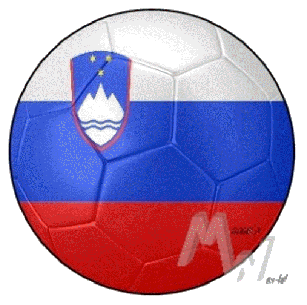 Aufkleber - Sticker - Fußballflagge Rund - Slowenien - versch. Größen