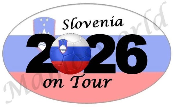 Aufkleber - Sticker - On Tour 2026 - Slowenien - versch. Größen - Oval