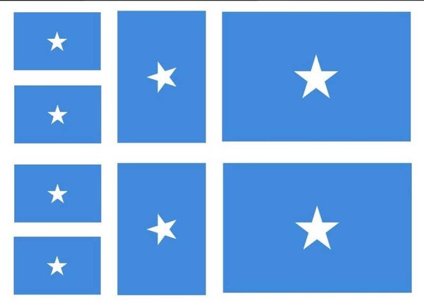 Aufkleber - Sticker - Somalia  Flagge - Set - 8 Stück - versch. Größen