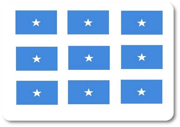 Aufkleber - Sticker - Somalia  Flagge - Set - 18 Stück - 25x15