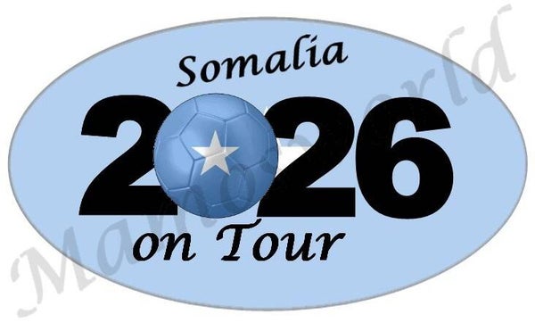 Aufkleber - Sticker - On Tour 2026 - Somalia - versch. Größen - Oval