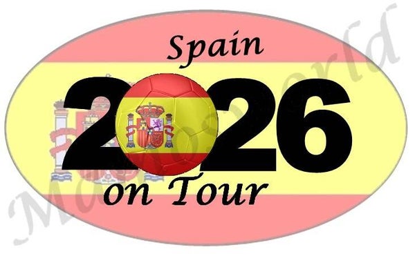 Aufkleber - Sticker - On Tour 2026 - Spanien - versch. Größen - Oval