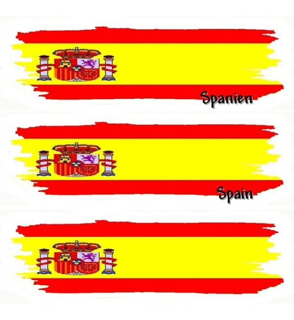 Aufkleber - Flagge - Spanien - versch. Motive - 125x40 mm