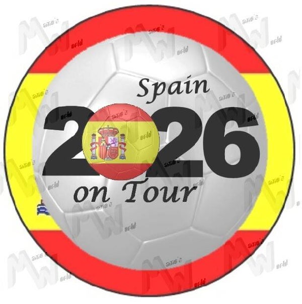Aufkleber - Sticker - On Tour 2026 - Spanien - 60 oder 90 mm Ø