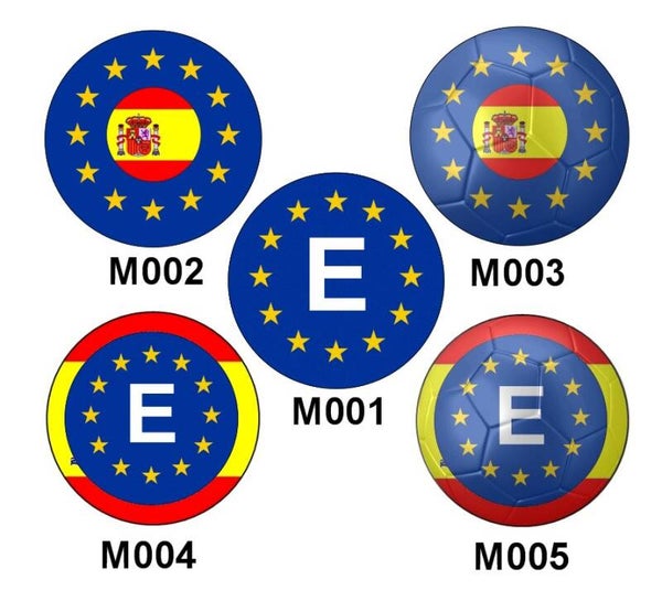 Aufkleber - Rund - Spanien - Europäische Union - versch. Motive