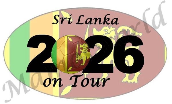 Aufkleber - Sticker - On Tour 2026 - Sri Lanka - versch. Größen - Oval