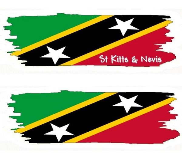 Aufkleber - Flagge - St Kitts & Nevis - versch. Motive - 125x40 mm