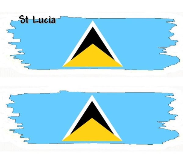 Aufkleber - Flagge - St Lucia - versch. Motive - 125x40 mm
