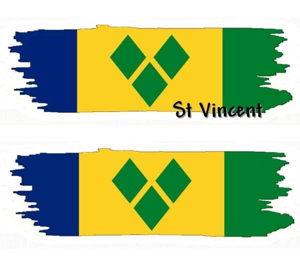 Aufkleber - Flagge - St Vincent - versch. Motive - 125x40 mm