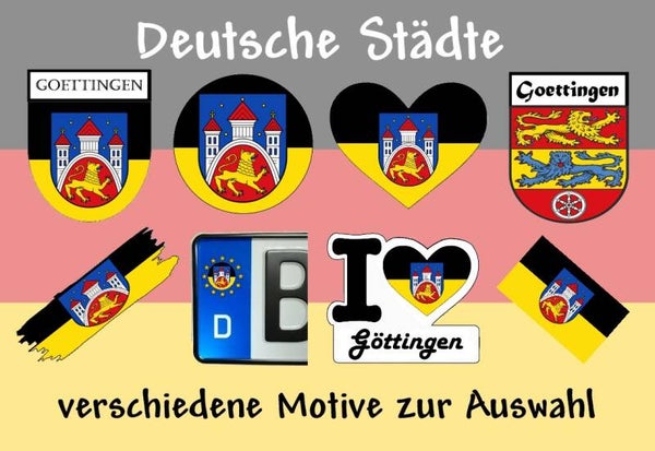 Aufkleber - Flagge,Wappen- Stadt - Göttingen - versch. Motive
