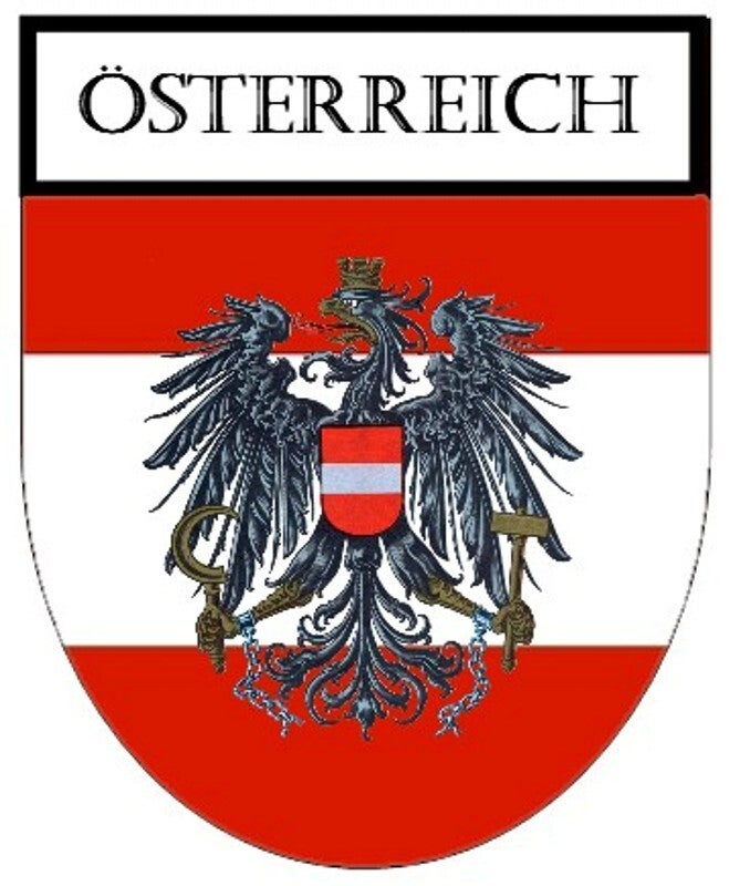 Aufkleber - Sticker - Wappen - Österreich Flagge - versch. Größen