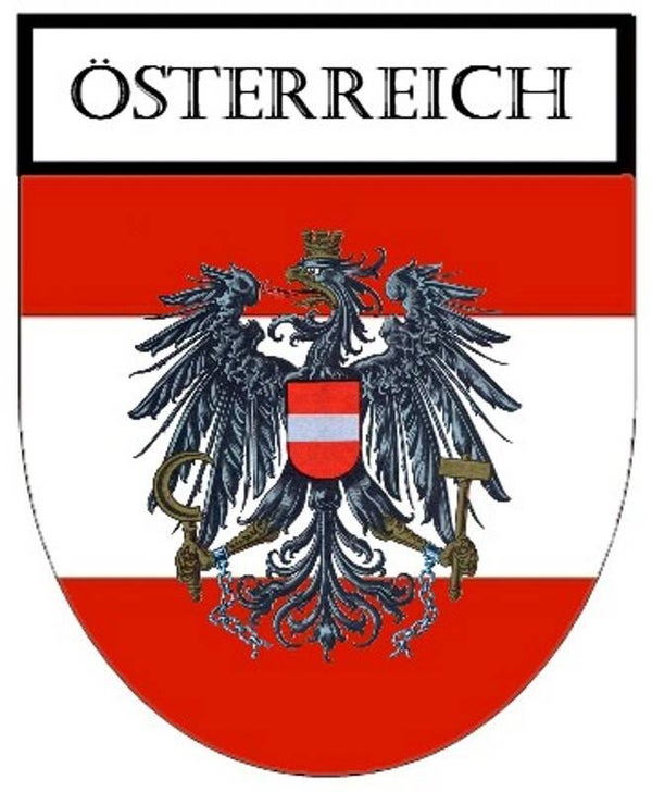 Aufkleber - Sticker - Wappen - Österreich Flagge - versch. Größen