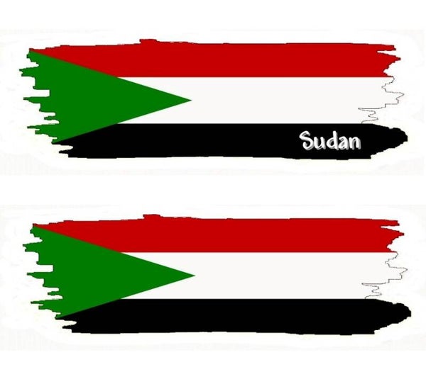 Aufkleber - Flagge - Sudan - versch. Motive - 125x40 mm