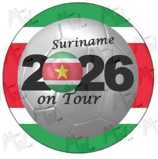 Aufkleber - Sticker - On Tour 2026 - Suriname - 60 oder 90 mm Ø