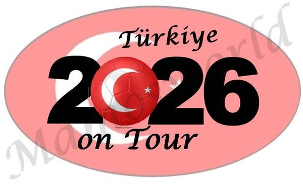 Aufkleber - Sticker - On Tour 2026 - Türkei - versch. Größen - Oval