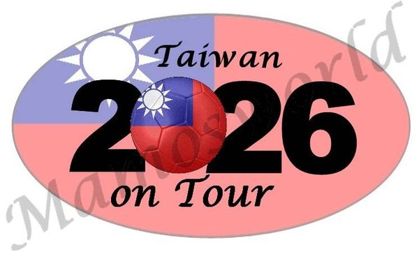 Aufkleber - Sticker - On Tour 2026 - Taiwan - versch. Größen - Oval